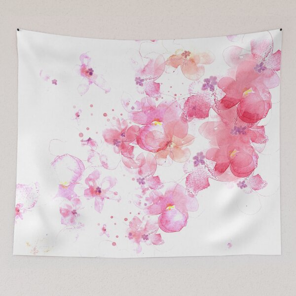 Item preview, Watercolor pink flowers designed and sold by Seoul26.