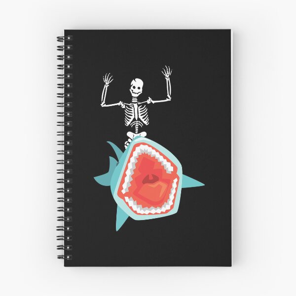 Item preview, Skeleton Free Hand Riding Open Mouth Shark Funny Halloween Gift Idea designed and sold by DKA-2ndBoy.