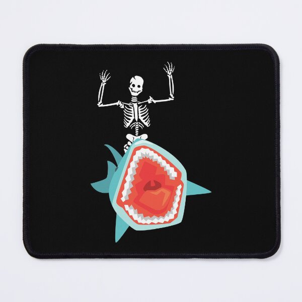 Item preview, Skeleton Free Hand Riding Open Mouth Shark Funny Halloween Gift Idea designed and sold by DKA-2ndBoy.