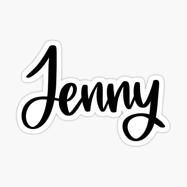 "Jenny" Sticker for Sale by ellietography Redbubble