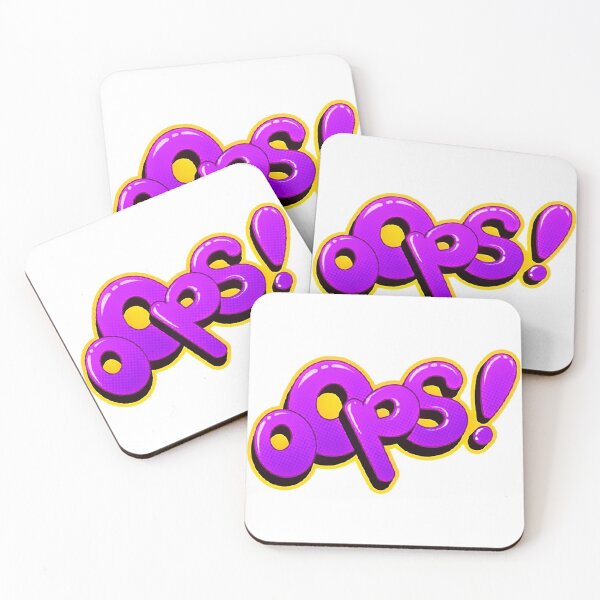 Item preview, Purple Lettering "oops"  designed and sold by MAX SDCH.