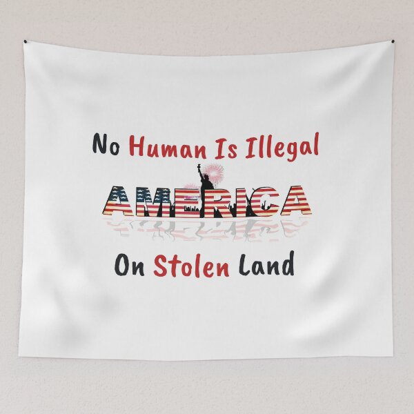 Item preview, No Human is illegal on Stolen Land| Stolen Lands| Occupied Lands| illegal settlement (Second Edition): designed and sold by TheShahinDesign.