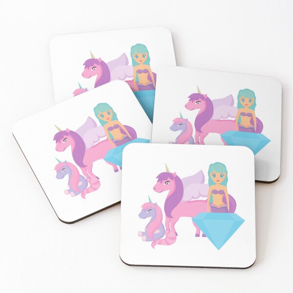 Item preview, Mermaid & purple unicorn designed and sold by TrillionaireBi.
