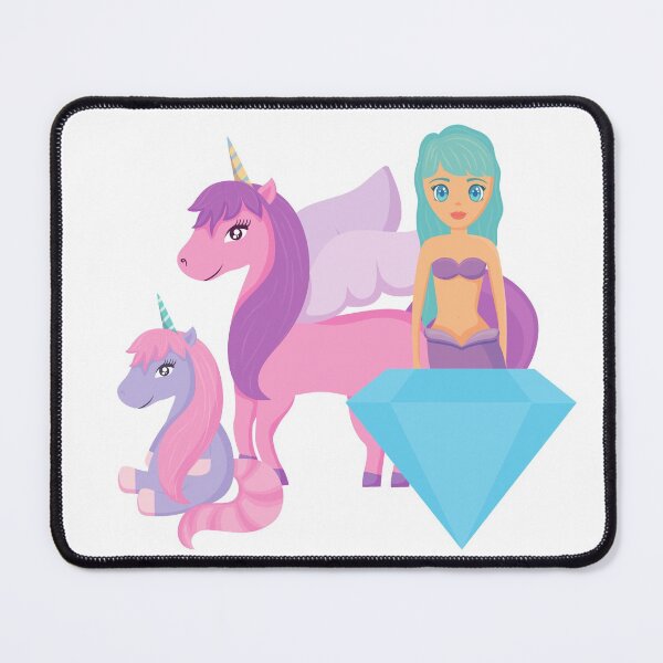 Item preview, Mermaid & purple unicorn designed and sold by TrillionaireBi.