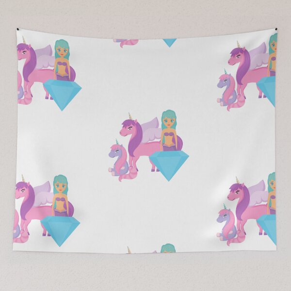 Item preview, Mermaid & purple unicorn designed and sold by TrillionaireBi.
