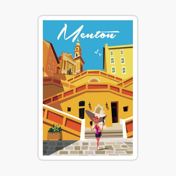 Item preview, Menton Poster designed and sold by GAGodel.