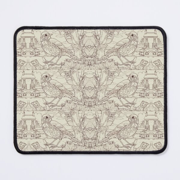 Item preview, Song Thrush Toile de Jouy Inspired Pale Lime designed and sold by David Roland.