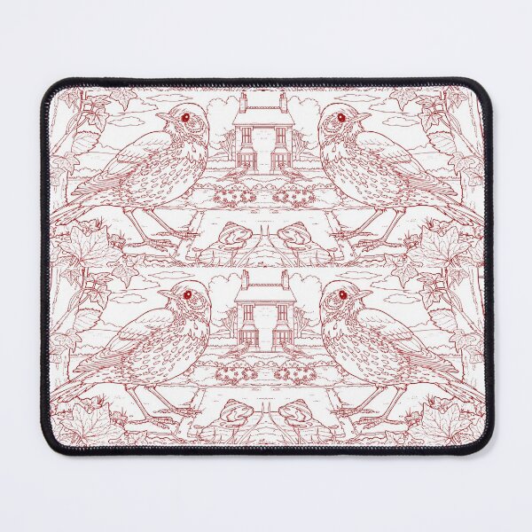 Item preview, Song Thrush Toile de Jouy Inspired Red designed and sold by David Roland.