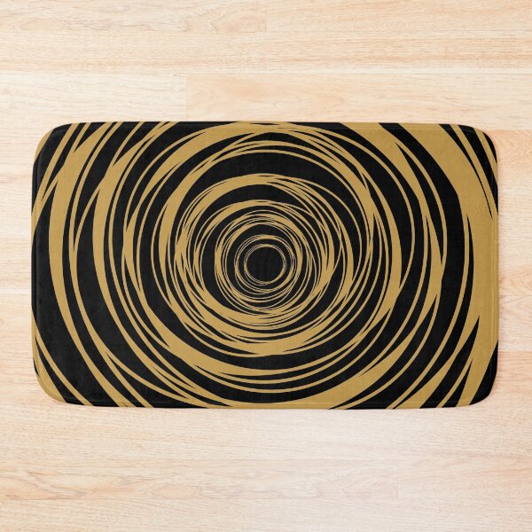 Item preview, Classic golden spiral pattern on black designed and sold by Trianglegreen.