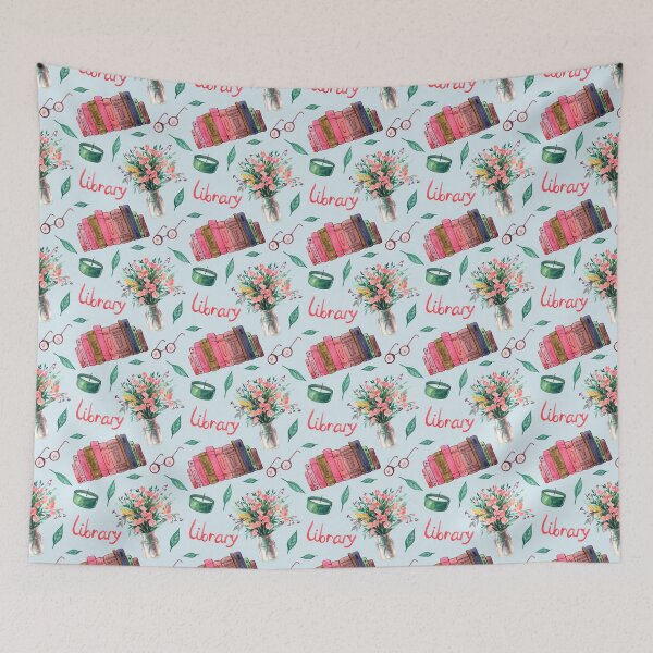 Item preview, Library Seamless Pattern designed and sold by Vanthuandesign.