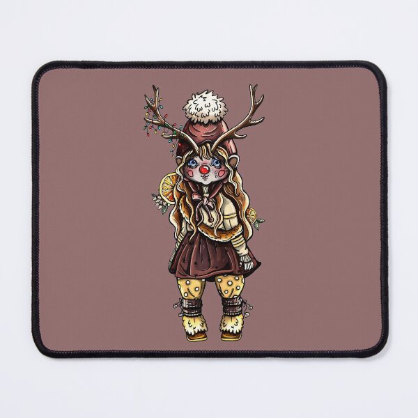 Item preview, Christmas character,  fairytale little girl with round nose. designed and sold by LaraCoolart.