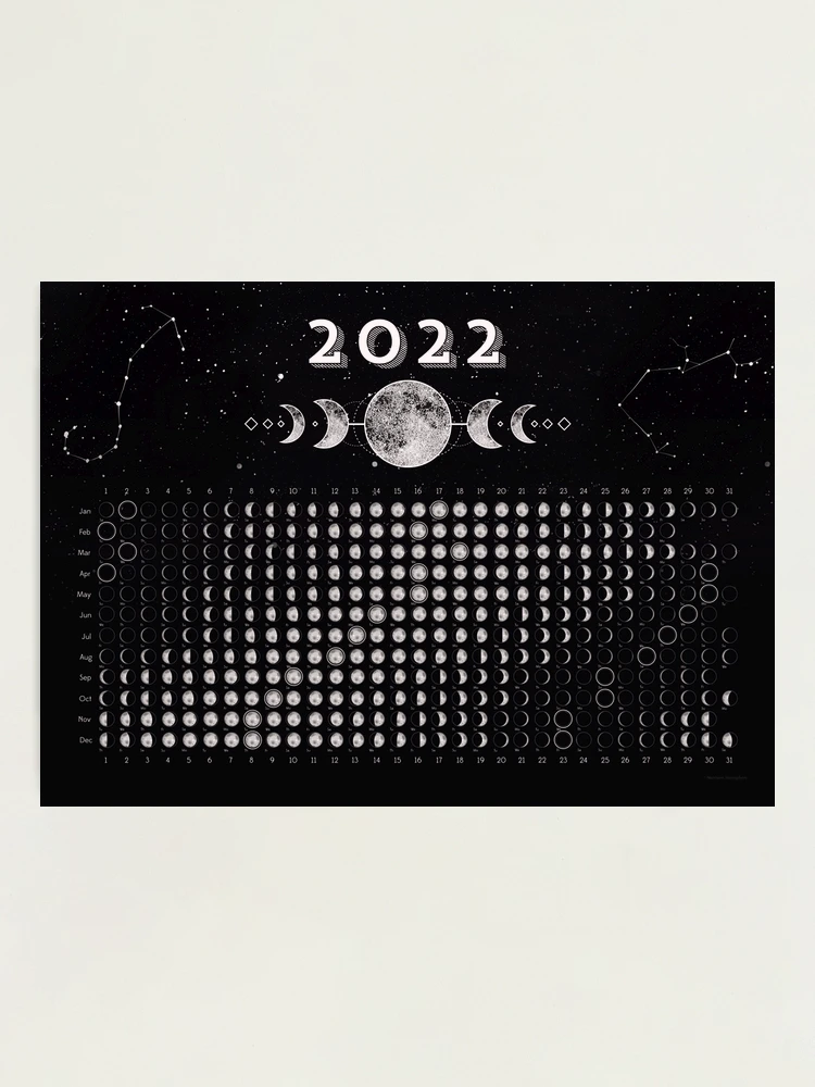 Póster for Sale con la obra «Calendario Lunar 2024, Calendario de Fases  Lunares» de mystikwhale