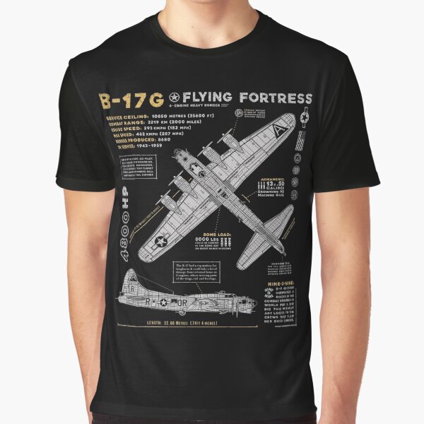 Vista previa del artículo con la obra «B-17 Flying Fortress», diseñado y vendido por 909 Apparel®.