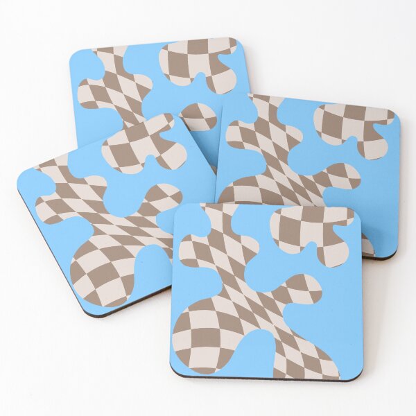 Item preview, Abstract Blue Beige Checker  designed and sold by JodiFeddon.
