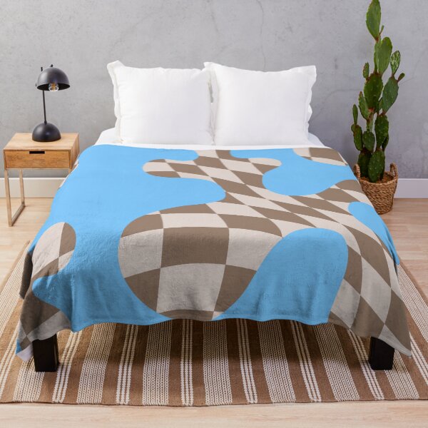 Item preview, Abstract Blue Beige Checker designed and sold by JodiFeddon.