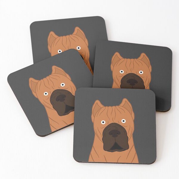 Item preview, Cute Red Cane Corso Dog Emoji designed and sold by Lulupainting.