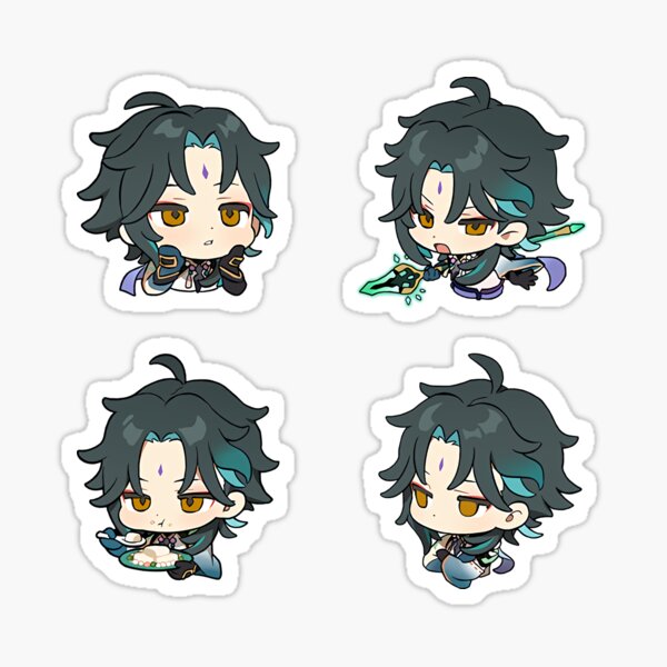 Xiao Genshin Impact Chibi Stickers Set Sticker