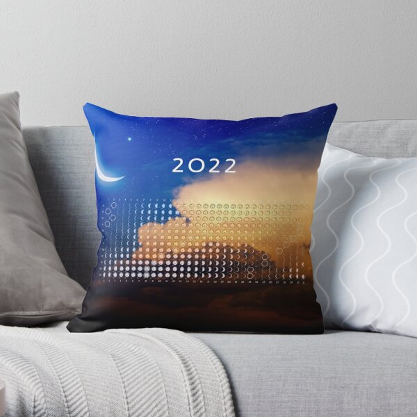 Moon Calendar 2022 — Lunar Calendar, Astrology Calendar With Moon Phases" Throw Pillow By Synthwave1950 | Redbubble