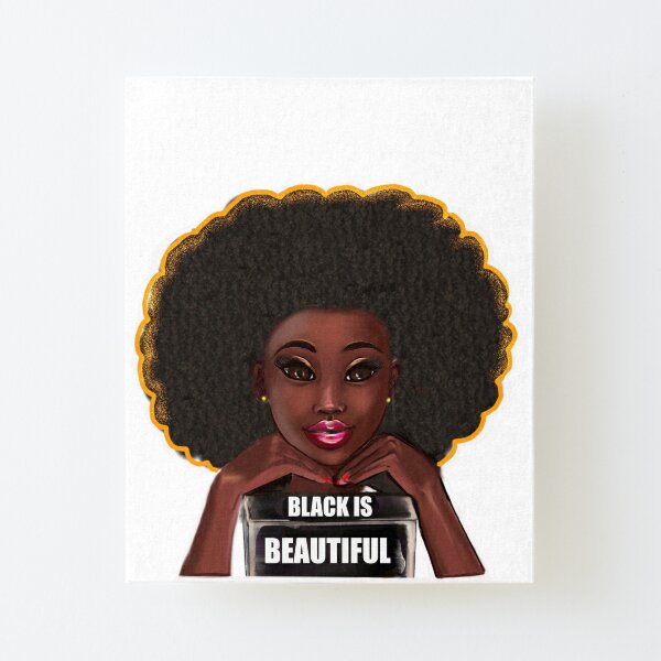 black anime girl cheerleader #002 with Afro hair in puffs, dimples, brown  eyes and dark brown skin side profile. Hair love ! Art Board Print for  Sale by Artonmytee