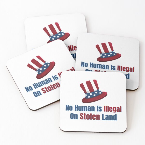 Item preview, No Human is illegal on Stolen Land| Stolen Lands| Occupied Lands| illegal settlement (Fourth Edition): designed and sold by TheShahinDesign.