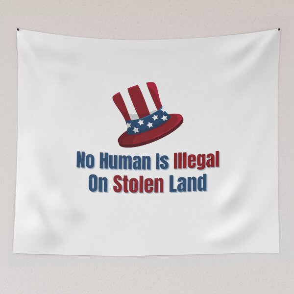 Item preview, No Human is illegal on Stolen Land| Stolen Lands| Occupied Lands| illegal settlement (Fourth Edition): designed and sold by TheShahinDesign.