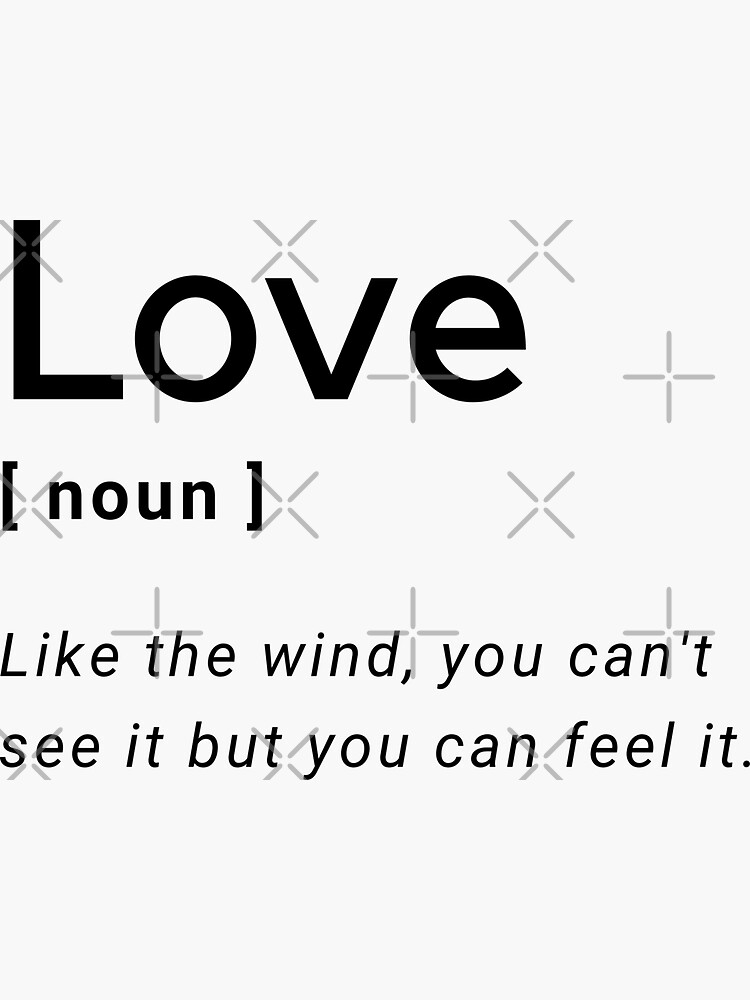 "Love definition" Sticker for Sale by AmineCreation Redbubble