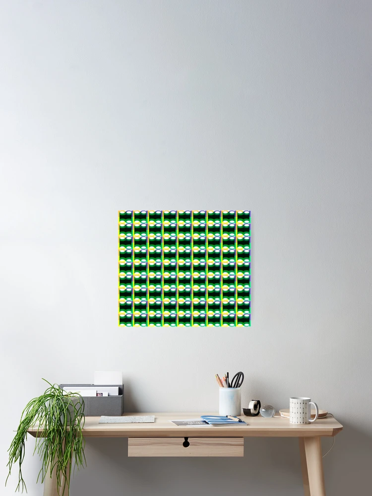 Thumbnail 2 of 3, Poster, Geometric Patterns Using Small Letter b Design 1 designed and sold by ClassyPatterns.