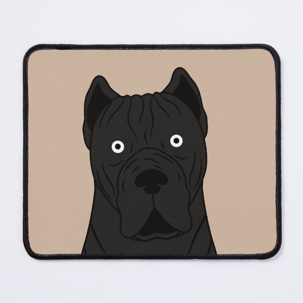 Item preview, Cute Black Cane Corso Dog Emoji designed and sold by Lulupainting.