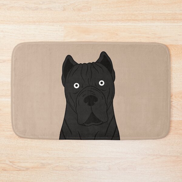 Item preview, Cute Black Cane Corso Dog Emoji designed and sold by Lulupainting.