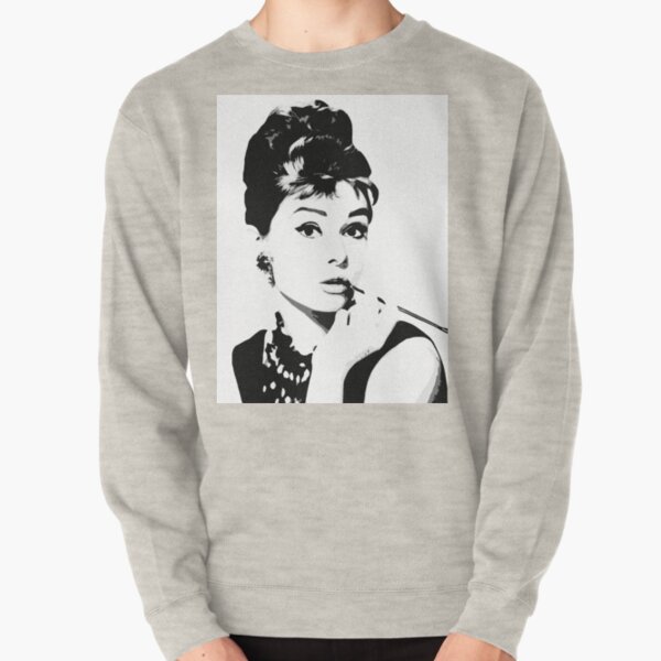 Audrey Hepburn Portrait Art Pullover Sweatshirt