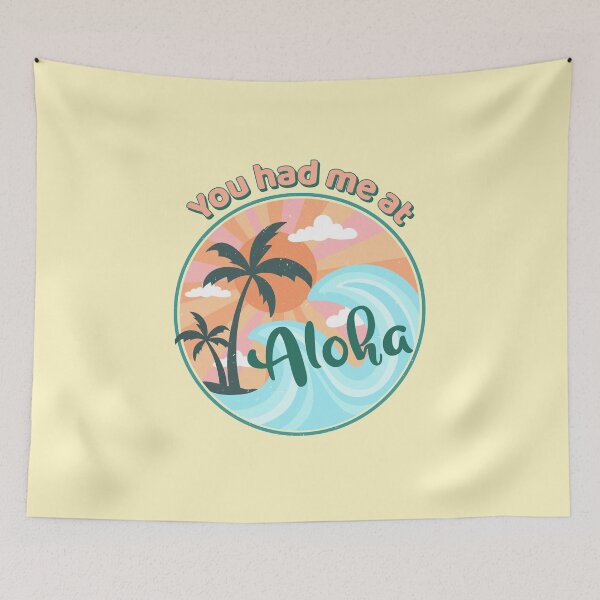 Item preview, You Had Me At Aloha. Vintage Hawaiian Aloha Palm Scene designed and sold by Rebel-Design.