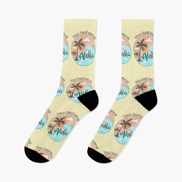 Item preview, You Had Me At Aloha. Vintage Hawaiian Aloha Palm Scene designed and sold by Rebel-Design.