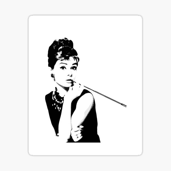 Audrey Hepburn Portrait Art Sticker