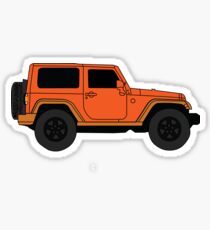 Orange Jeep Sticker