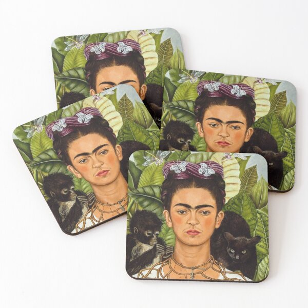 Item preview, Frida Kahlo "Self Portrait with Thorn Necklace and Hummingbirds" designed and sold by lava-girl.