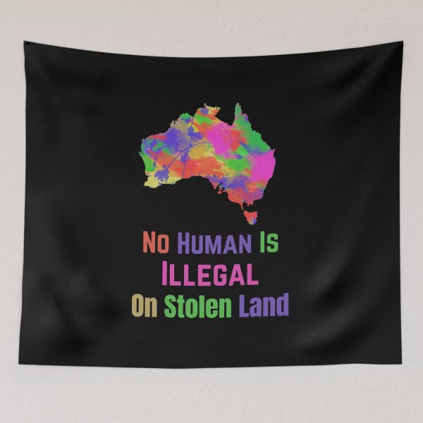 Item preview, No Human is illegal on Stolen Land| Stolen Lands| Occupied Lands| illegal settlement (Sixth Edition): designed and sold by TheShahinDesign.