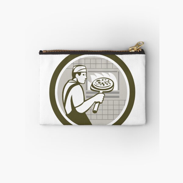 Item preview, Pizza Maker Holding Peel Side Retro Circle designed and sold by patrimonio.