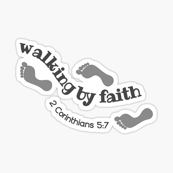 Christian Quote - Walk By Faith Stickers by ChristianStore -  christian,design,designs,quote,quotes,text,le…