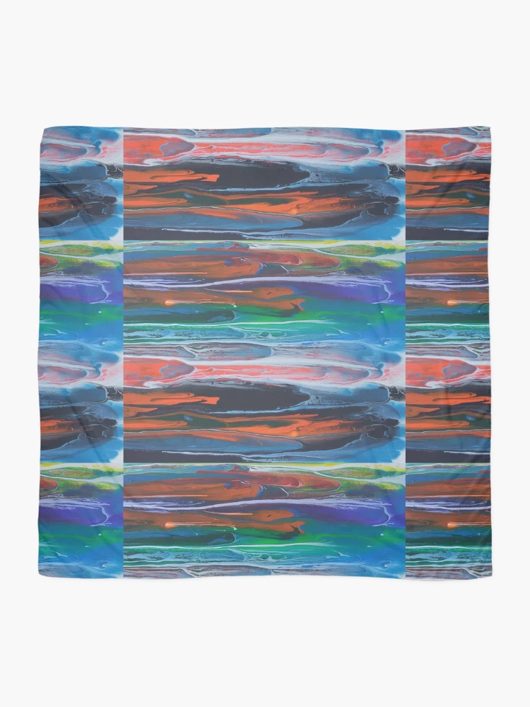 Thumbnail 2 of 3, Scarf, rain designed and sold by InfinitePathArt.