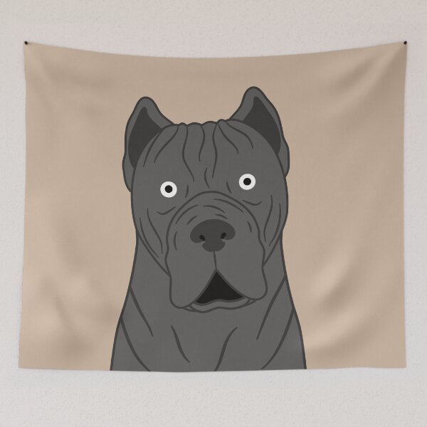 Item preview, Cute Gray Blue Cane Corso Dog Emoji designed and sold by Lulupainting.
