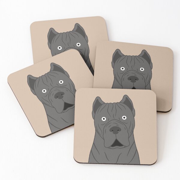 Item preview, Cute Gray Blue Cane Corso Dog Emoji designed and sold by Lulupainting.