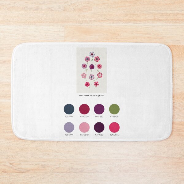 Item preview, Colour Palette of Hand drawn colorful phloxs designed and sold by CoffeewithAnh.