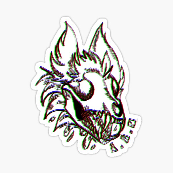 Item preview, RGB skull dog furry  designed and sold by paintingflames.