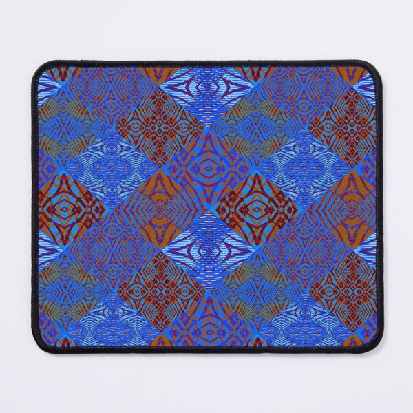Item preview, Blue Abstract Ethnic Tribal African Inspired Textile Art Pattern designed and sold by BlackArt Cafe.