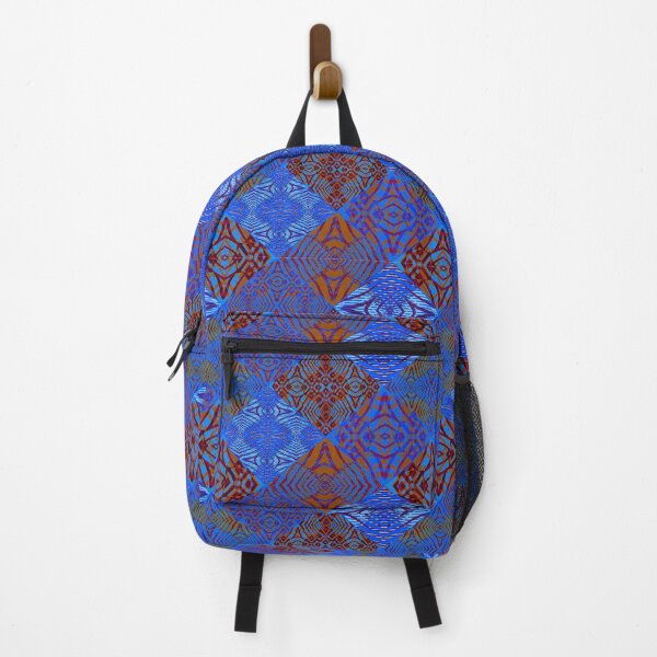 Item preview, Blue Abstract Ethnic Tribal African Inspired Textile Art Pattern designed and sold by BlackArt Cafe.