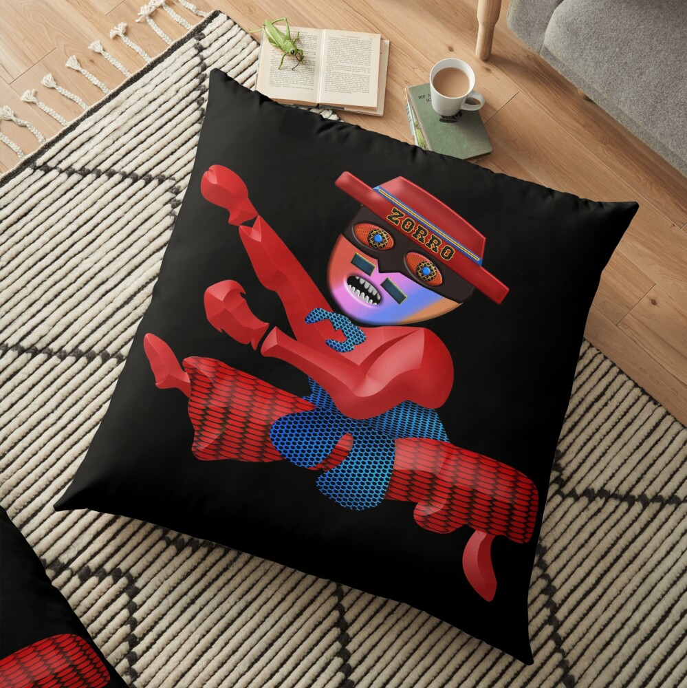 THE LEGEND OF ZORRO IN HIS NEW ADVENTURES FOR KIDS - ZORRO MARTIAL ARTS - ZORRO NINJA - HALLOWEEN PARTY - CHRISTMAS PARTY - GREAT FUN GIFT FOR PARTIES AND COSTUMES2. Floor Pillow