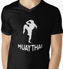Muay Thai Funny Men's V-Neck T-Shirt