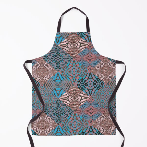 Item preview, Blue Abstract Ethnic Tribal African Inspired Textile Art Pattern designed and sold by BlackArt Cafe.