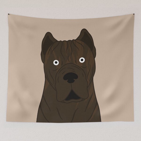 Item preview, Cute Red Brindle Cane Corso Dog Emoji designed and sold by Lulupainting.