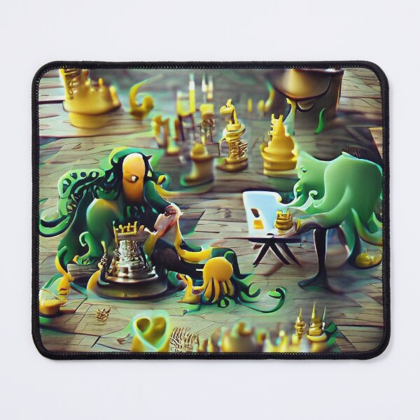 Item preview, Cthulu Playing Chess designed and sold by GreenhornShop.